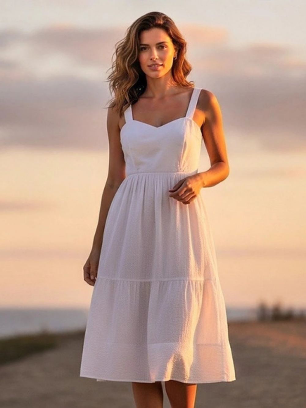 Vineyard Vines Kentucky Derby Seersucker Fit Flare White Dress NWT Size 8